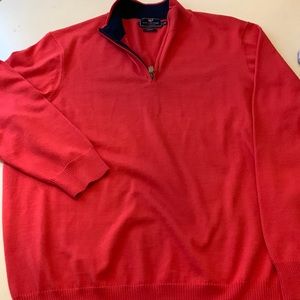 Vineyard vines boathouse quarter zip sweater.